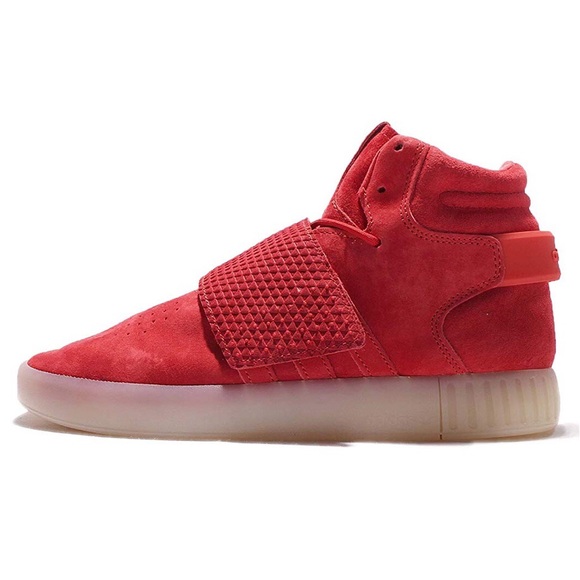Adidas tubular invader Strap red suede sneakers - Picture 6 of 8